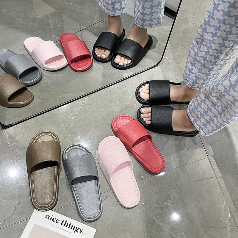 Women Slippers Summer Flat Lightweight EVA Home Bathroom Slippers Comfort Massage Couples Indoor Slides Shower Shoes