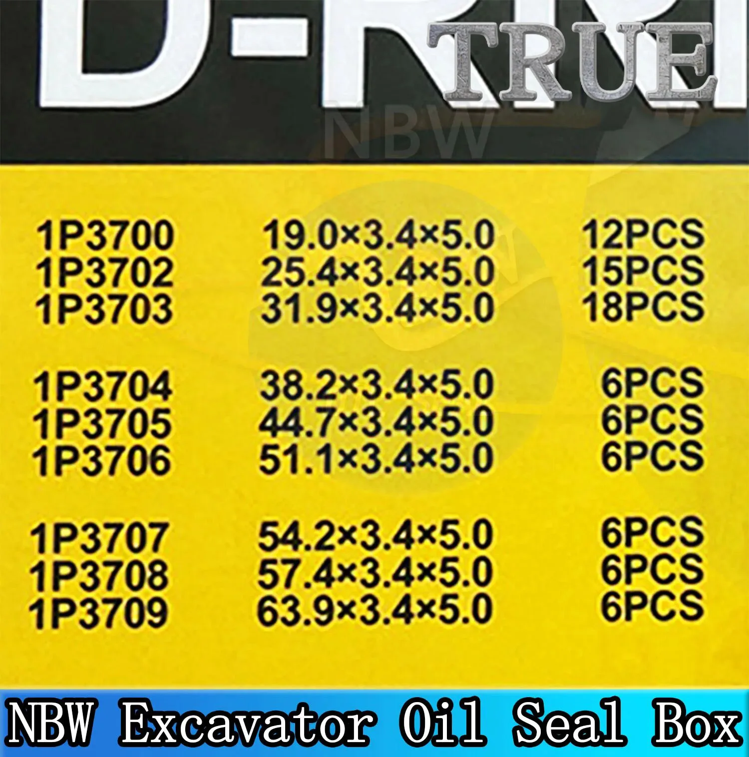 D Ring Kit For Caterpillar Cat 4c4784 4c-4784 O ring Box 2701535 Excavator 1P3700-1p3709 Repair Hydraulic Nitrile Rubber Gaske