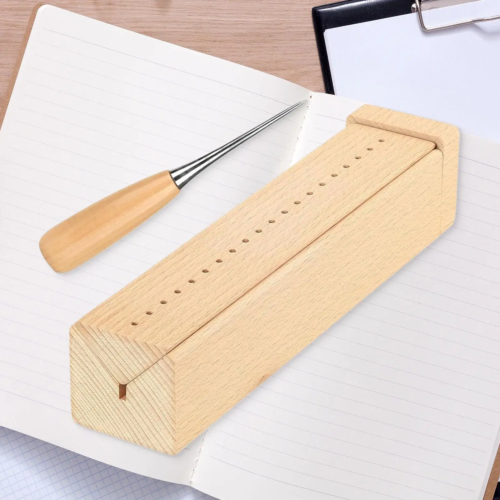 

Деревянная подставка для переплета книг, простая в использовании руководство для поделок своими руками с шилом AN