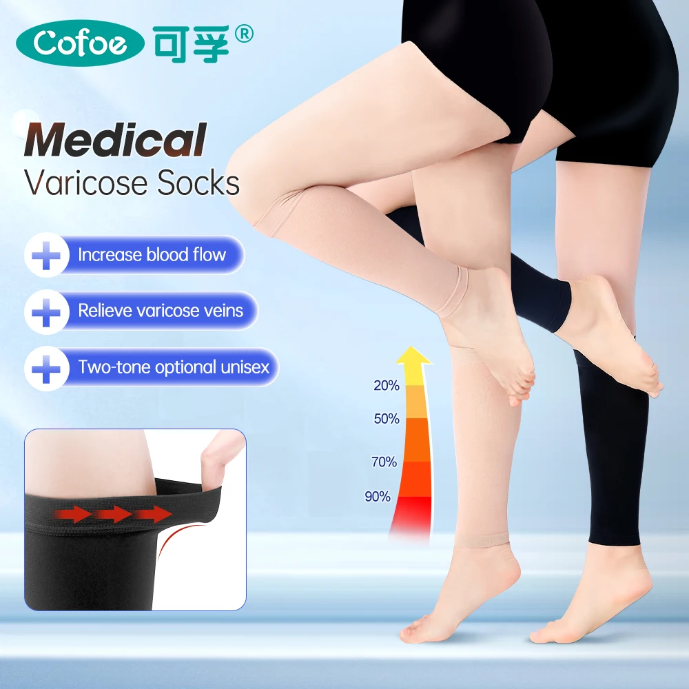 

1pair Compression Socks Prevent Calf Varicose Veins Soreness Women Slimming Sock Men Outdoor Sports Pressure Calf Stocking Sock