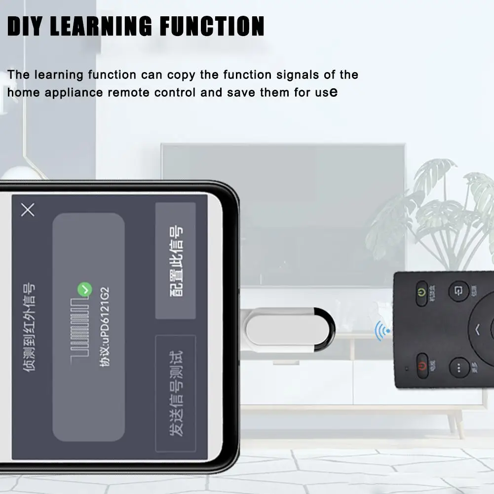 Smart Phone IR Infrared Remote Control Adapter Type C Micro USB Interface for TV Air Conditioner Mini Wireless Remote Contr V1B0