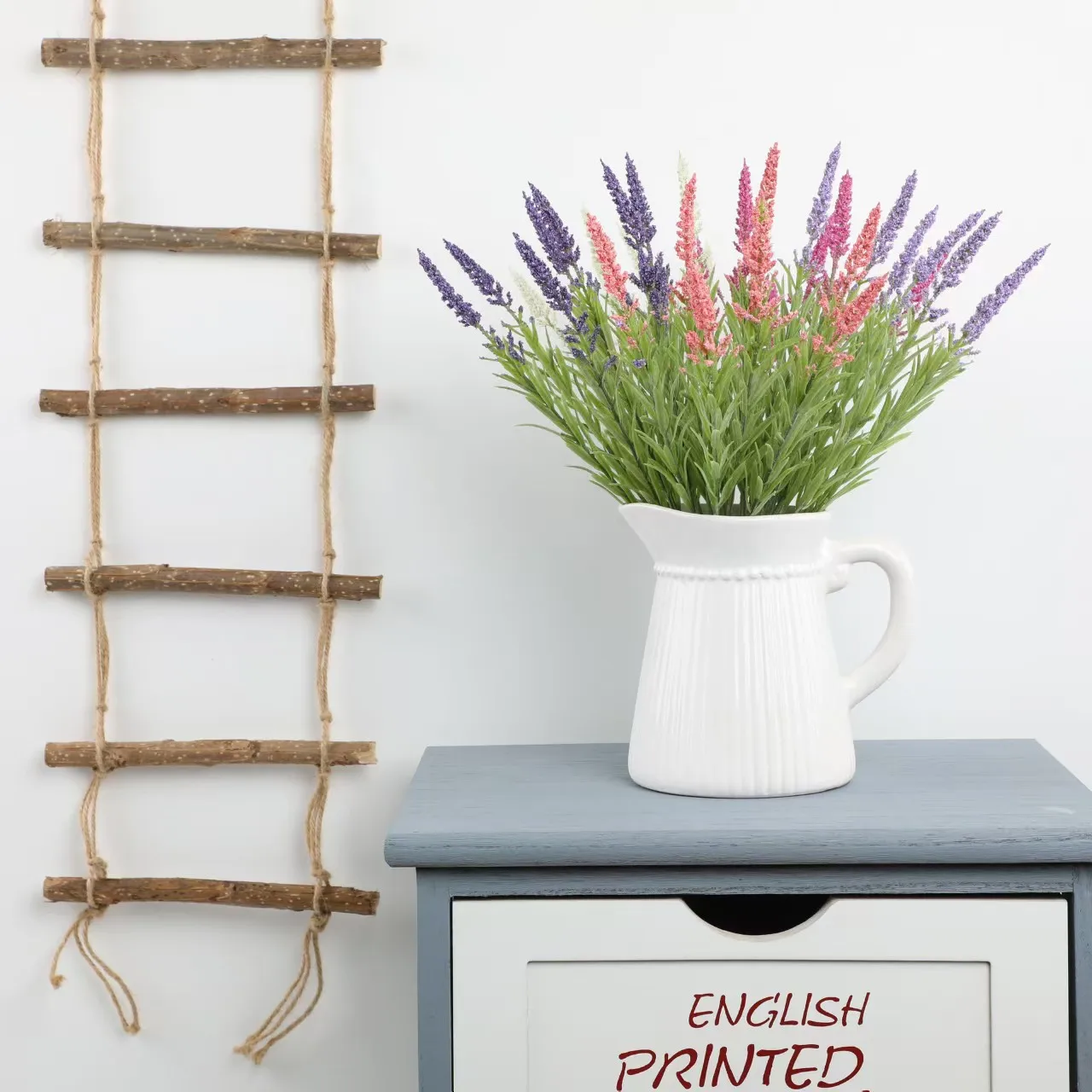 Artificial Flowers Foam Lavender Bouquet Christmas Wedding Home Decoration Indoor Outdoor Home Office Table Arrange Fake Plants