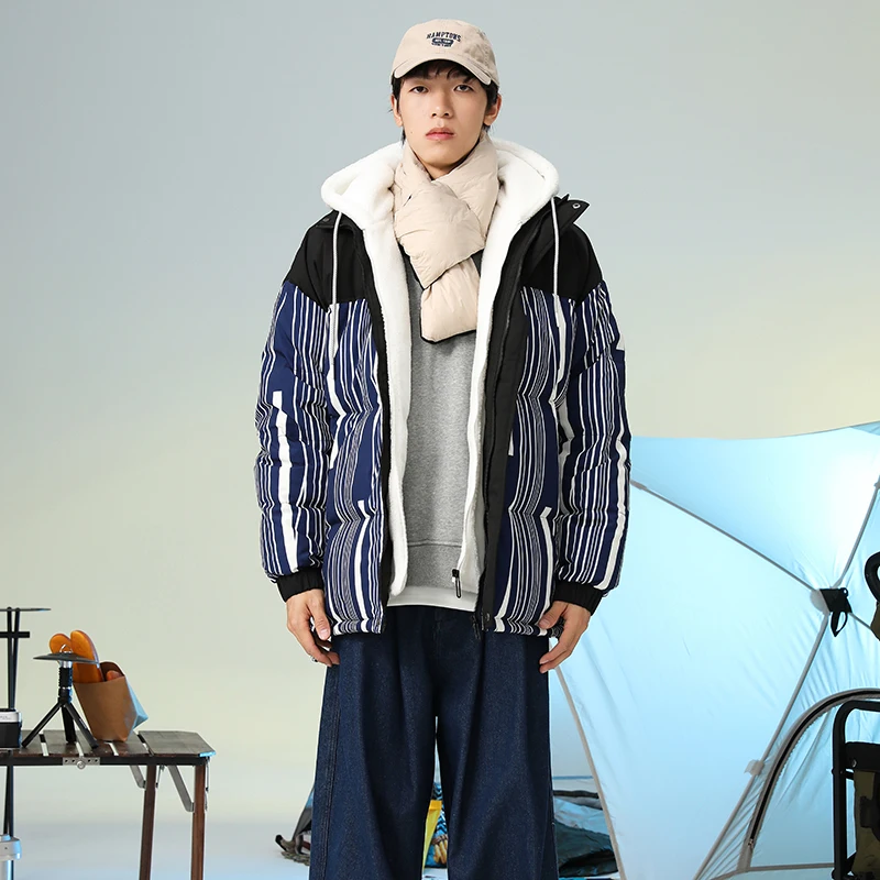 

Утепленная куртка-пуховик с капюшоном, свободного кроя, модная, универсальная, зимняя, для молодежи, повседневная, для городского стиля и отдыха