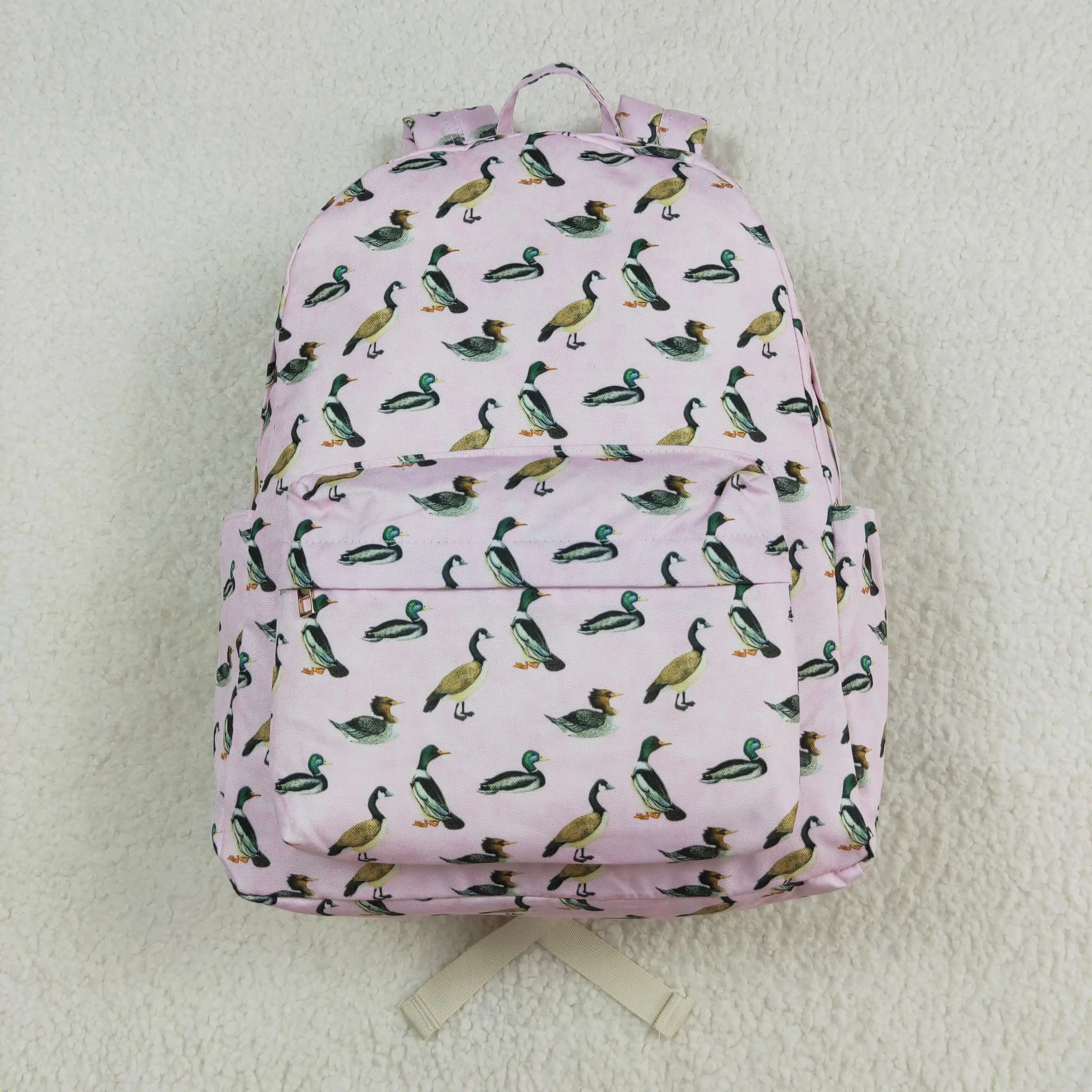 Wholesale rts children's boutique school travel special Duck pink and white backpack kids kindergarten bag for baby boys girls