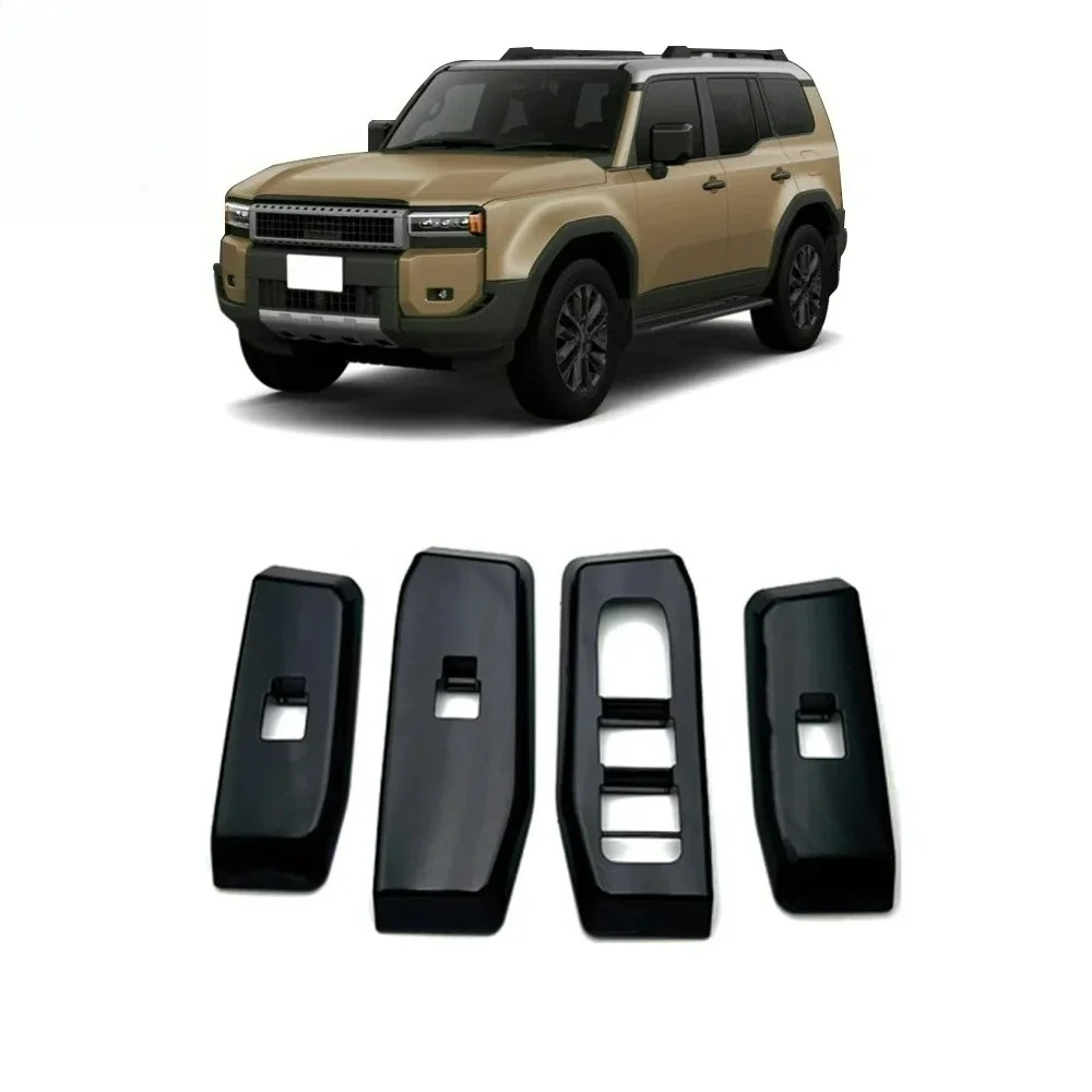 LHD RHD For Toyota Land Cruiser 250 Prado LC250 2024 2025 Window Rise Switch Panel Glass Lift Control Cover stickers Accessories