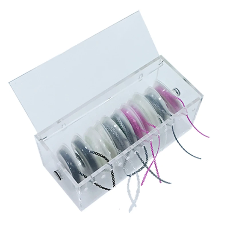 Dental Power Chain Box Acrylic Rubber Chain Dispenser Placing Box Multifunctional Dentist Tool