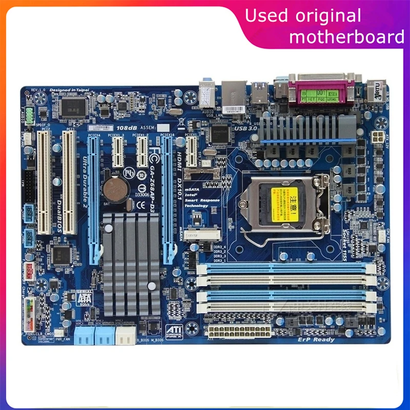 

Used LGA 1155 For Intel Z68 GA-Z68AP-D3 Z68AP-D3 Computer USB3.0 SATA3 Motherboard DDR3 32G Desktop Mainboard