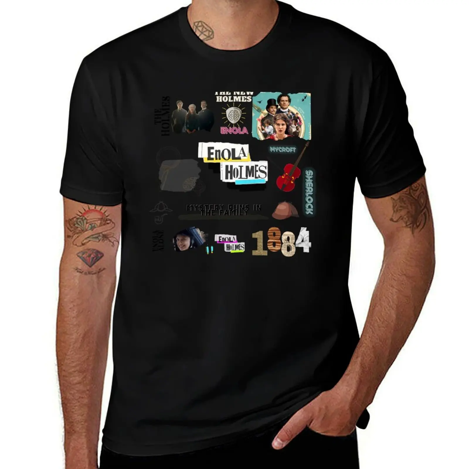

Enola Holmes T-Shirt oversized funny shirt cotton clothing for men