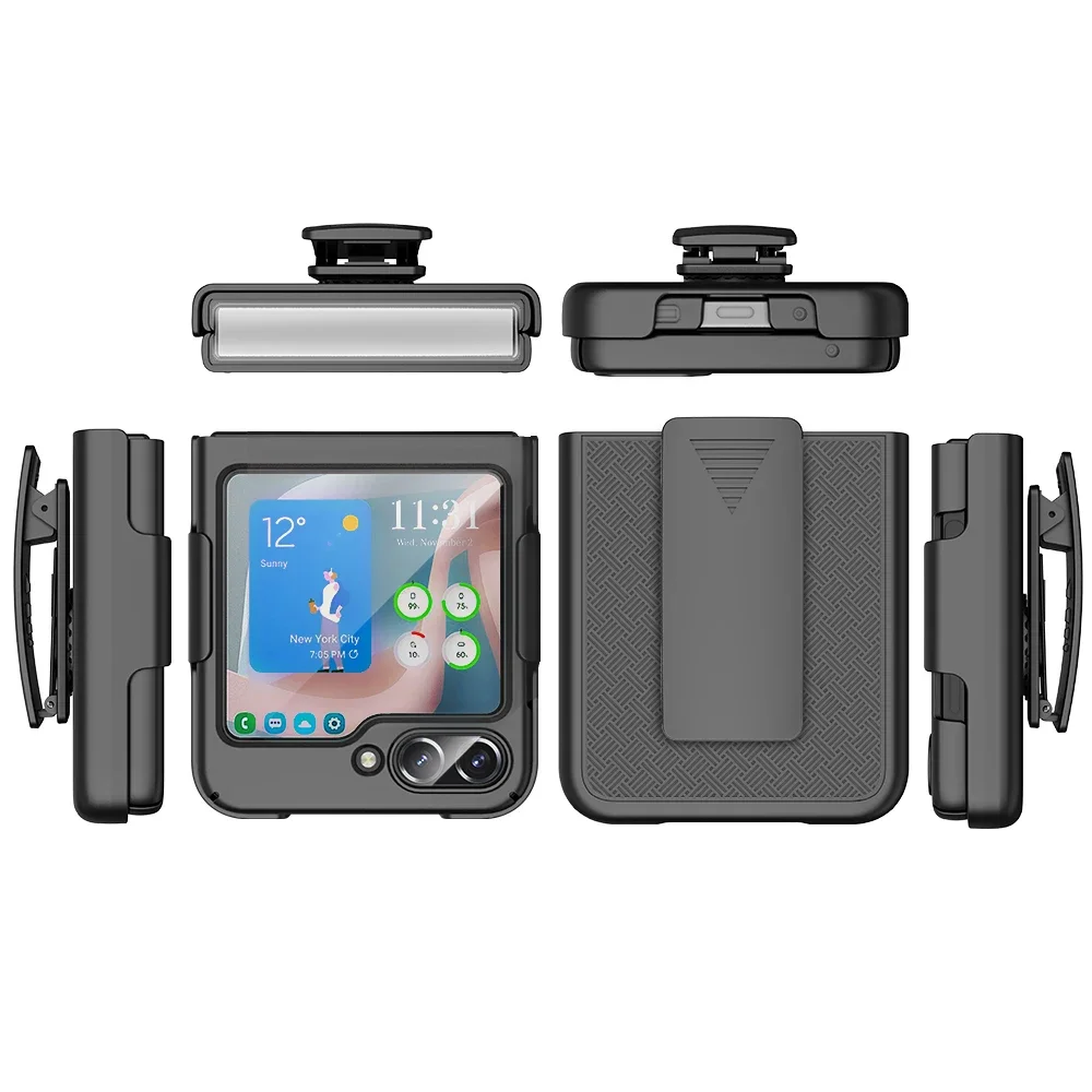 For Samsung Z Flip 6 5 4 3 flip6 Flip4 Flip3 Belt Clip Holster Phone Case for Samsung Galaxy Z Flip 5 5G Flip5 Phone Cover