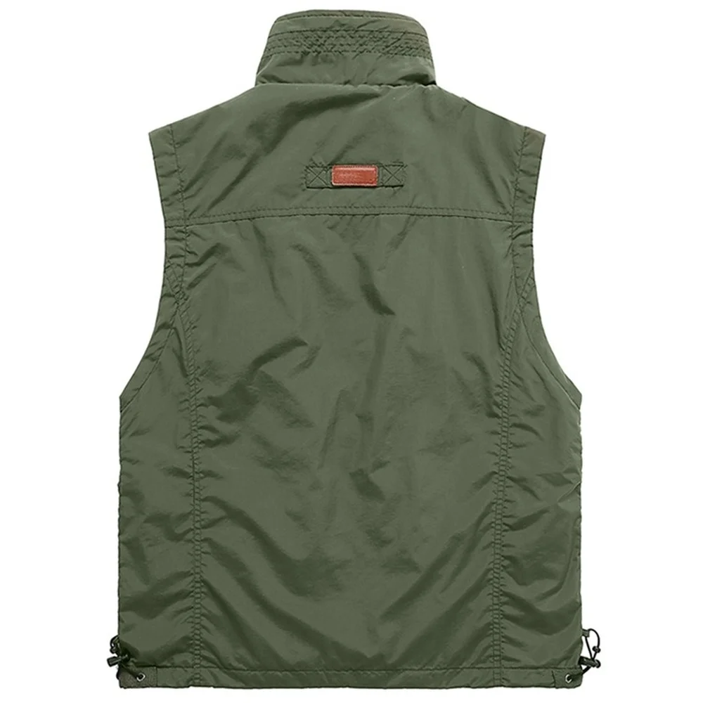 Zomer Mesh Dunne Multi Pocket Vest Voor Man Big Size Man Casual 4 Kleuren Mouwloze Jas Met Veel Zakken Verslaggever vest