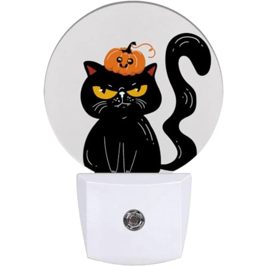 Night Light, Halloween Pumpkins Nightlight Plug into Wall LED Lamp Auto Sensor Dusk to Dawn for Bedrooms/Kitchens/Toilets/Corri