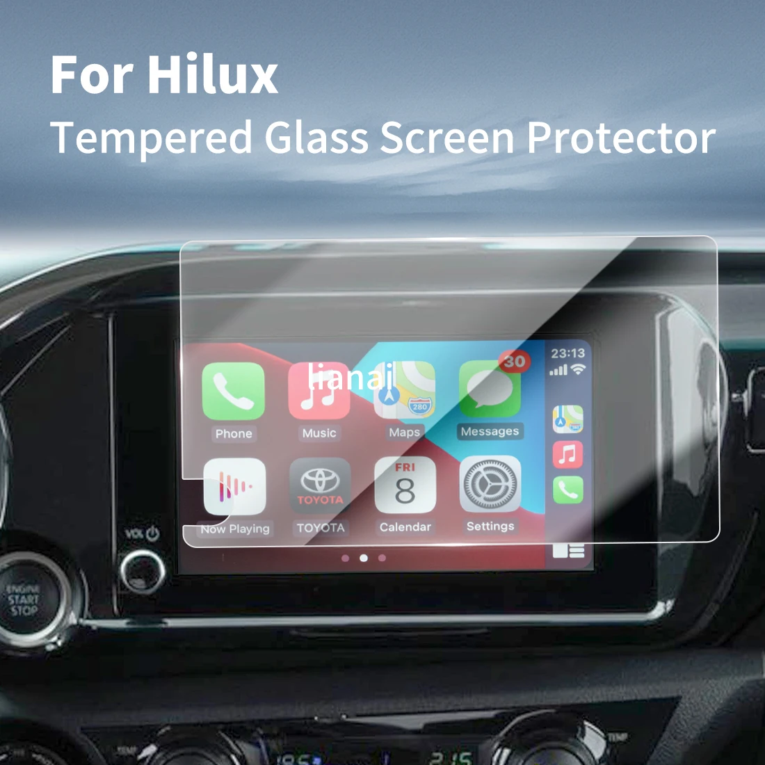 

Carplay Screen Protector Tempered Glass Protective Film Navigator Car Stickers Accessories For23 Toyota Hilux