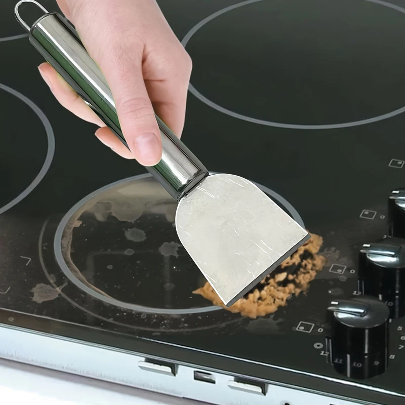 New Versatile Cleaning Scraper Durable Metal Stainless Steel Glue Remover Snow Shovel for Kitchen, Bathroom and Home Use