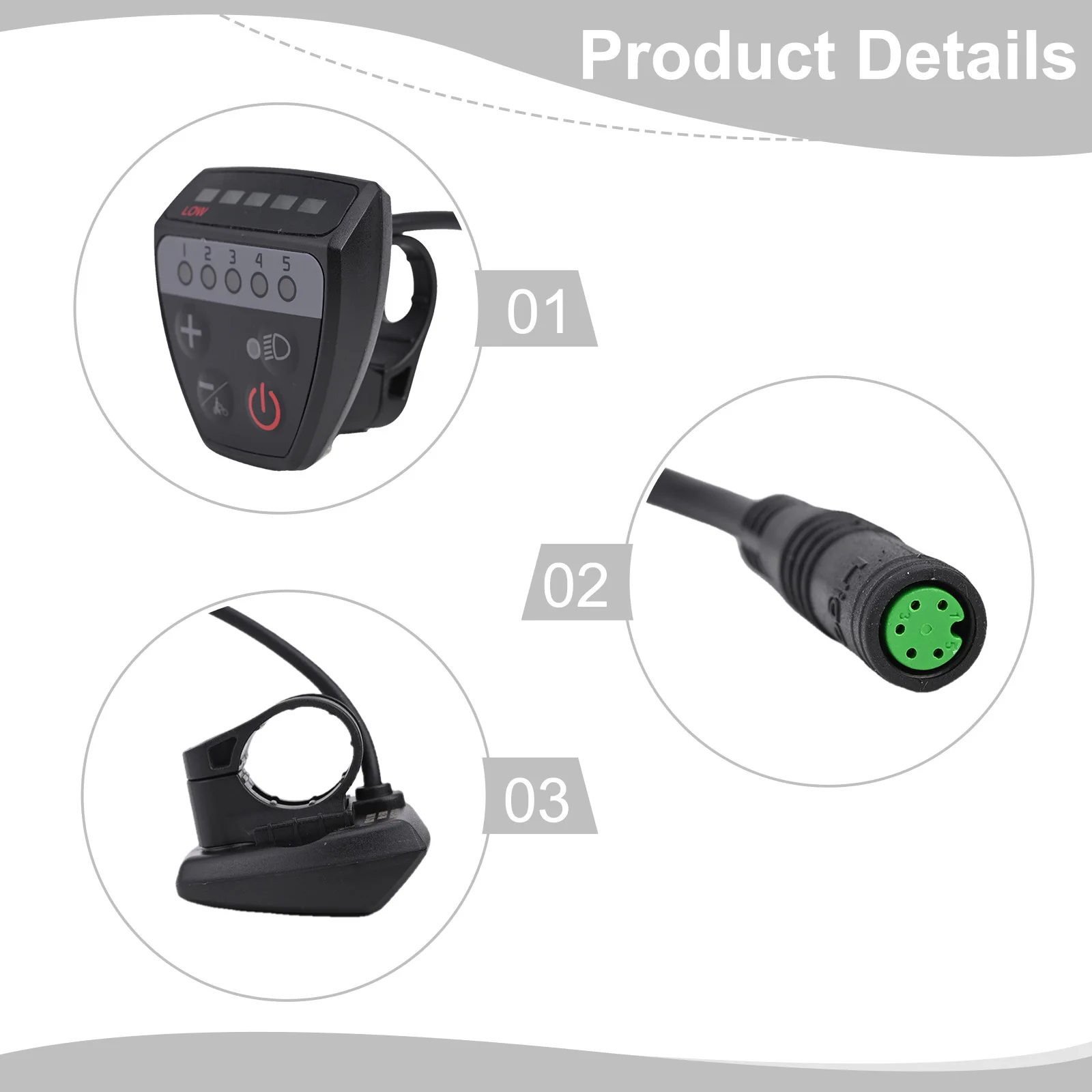 Electric Bicycle Display DZ888 LED Simple Waterproof Display For 0102  M400 M620 Central Motor UART Protocol E-bike Accessories