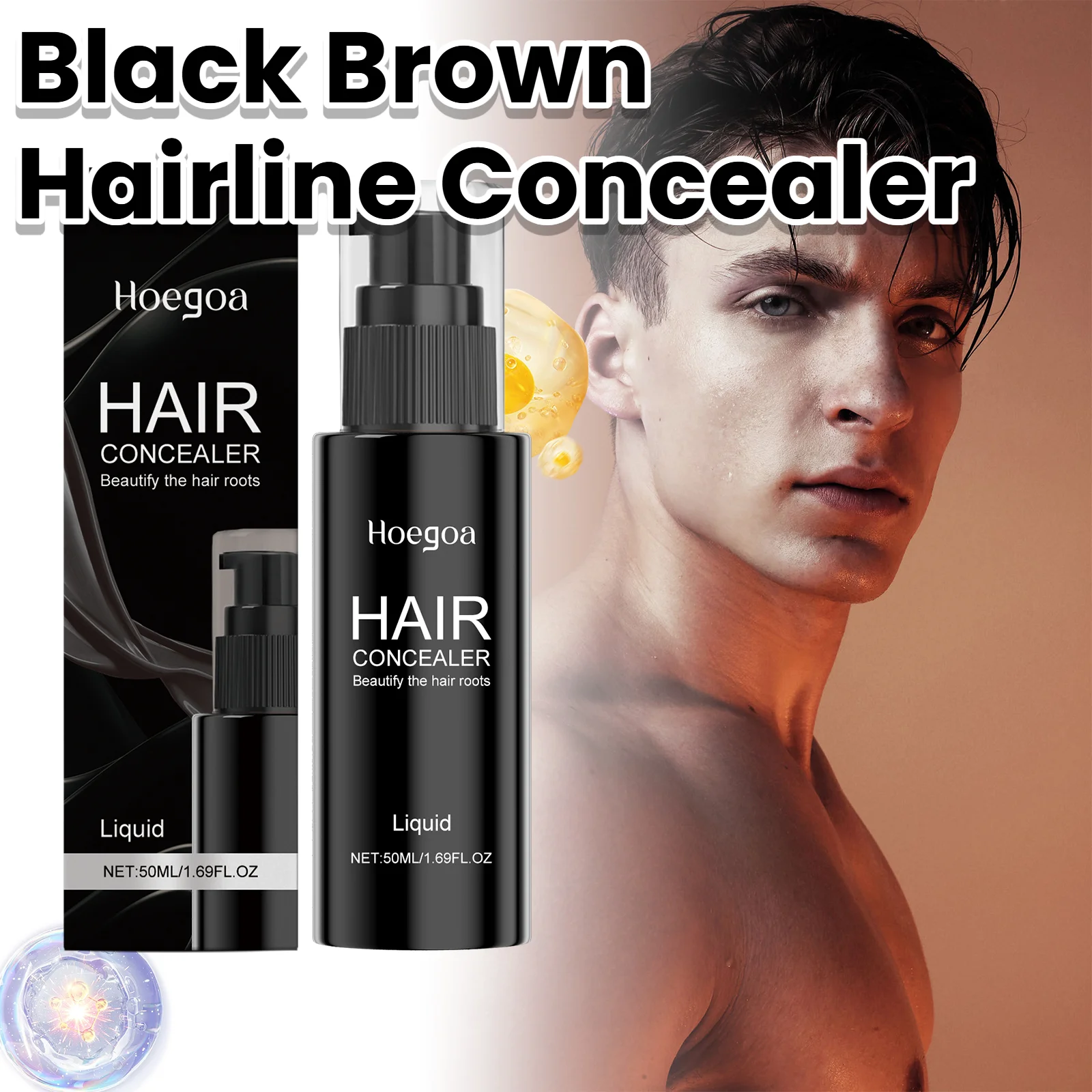 Instant Hair Dyed Spray Hyaluronic Acid Hair Concealer For Fast White Grey Coverage To Black Hairline Concealer Hair Colored