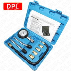 high quality 9 PCS Petrol Gas Engine Cylinder Compressor Gauge Meter Test Pressure Compression Tester