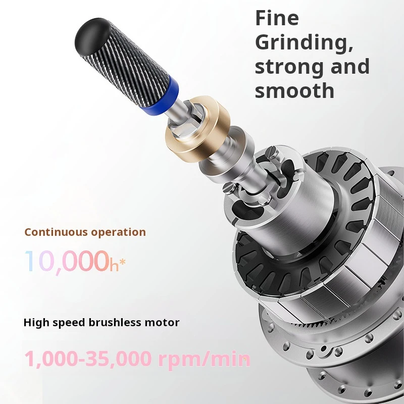 آلة إزالة طلاء الأظافر STLF آلة حفر الأظافر عالية الجودة 35000 دورة في الدقيقة المهنية القابلة لإعادة الشحن ماراثون مقاوم للماء