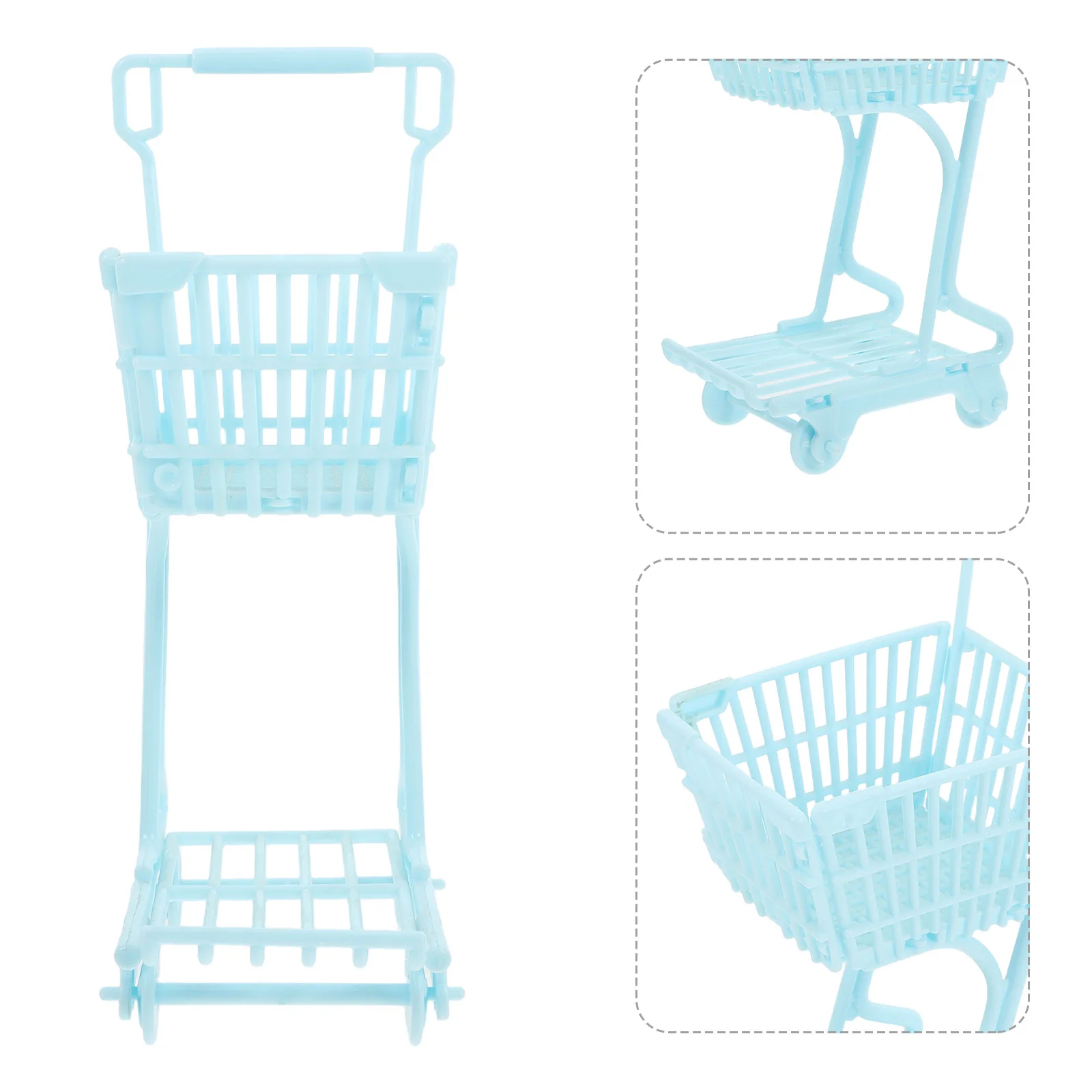 

1pcs Mini Shopping Cart For Toddlers Small Basket With Handle Pink Trolley Pretend Organizational Game Baby Cart Cover