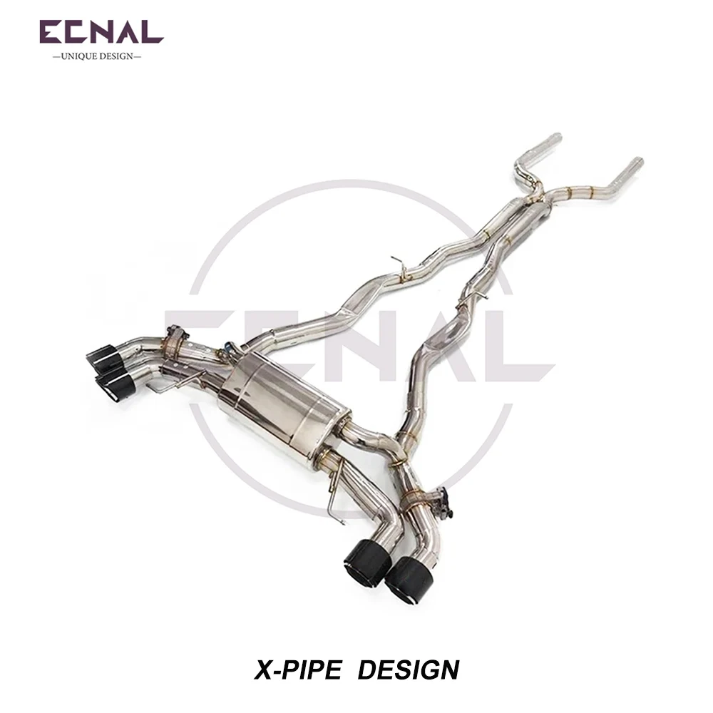 

Ecnal Exhaust X-Pipe Catback for BMW F91 F92 F93 M8 4.4T Exhaust Pipe with Valve Muffler SS304 Sport Exhaust System