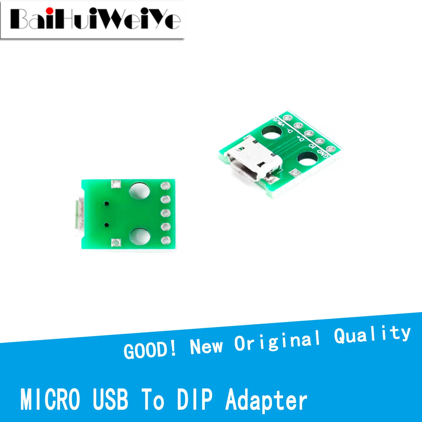 10PCS MICRO USB To DIP Adapter 5Pin Seat Hot Sale Female Connector B Type PCB Converter Breadboard Switch Board SMT Mother