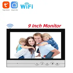 9 Inch Tuya Smartlife Wireless Wifi Monitor Screen for Apartment Video Intercom System Home Interphone Remote Unlock Door Entry