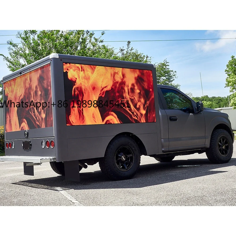 

High Quality LED Digital Billboard Sign Mobile Truck Trailer P2.5P3P4P5 Vehicle Led Display Screen 3 Side for Shows Advertising