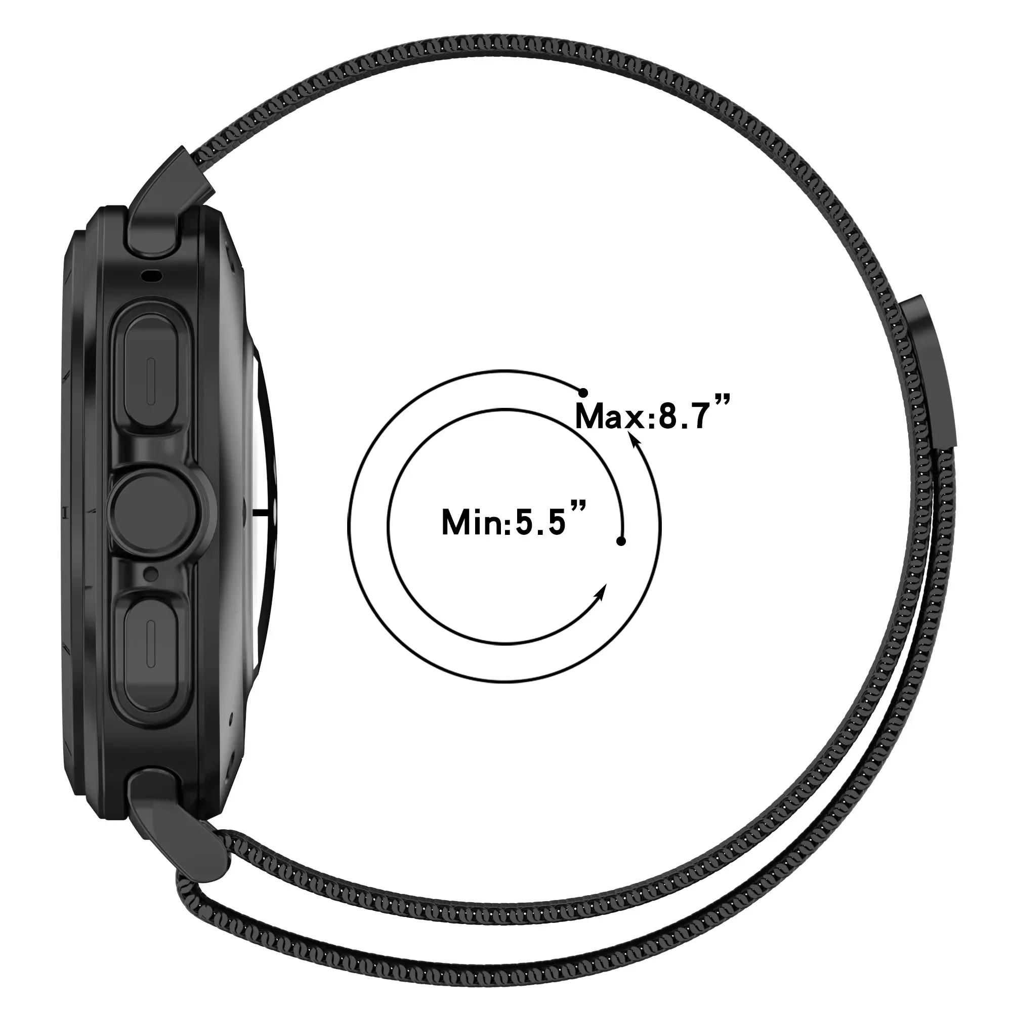 Cinturino magnetico ad anello milanese per Samsung Galaxy Watch7 Ultra 47mm Bracciale in acciaio inossidabile in metallo Galaxy Watch Ultra 47mm Band