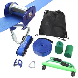 Zipline Kits Wear-resistant ABS Slider Zipline Pulley Kit Safe Slackline Kit Adventurous Backyard Playset For Building