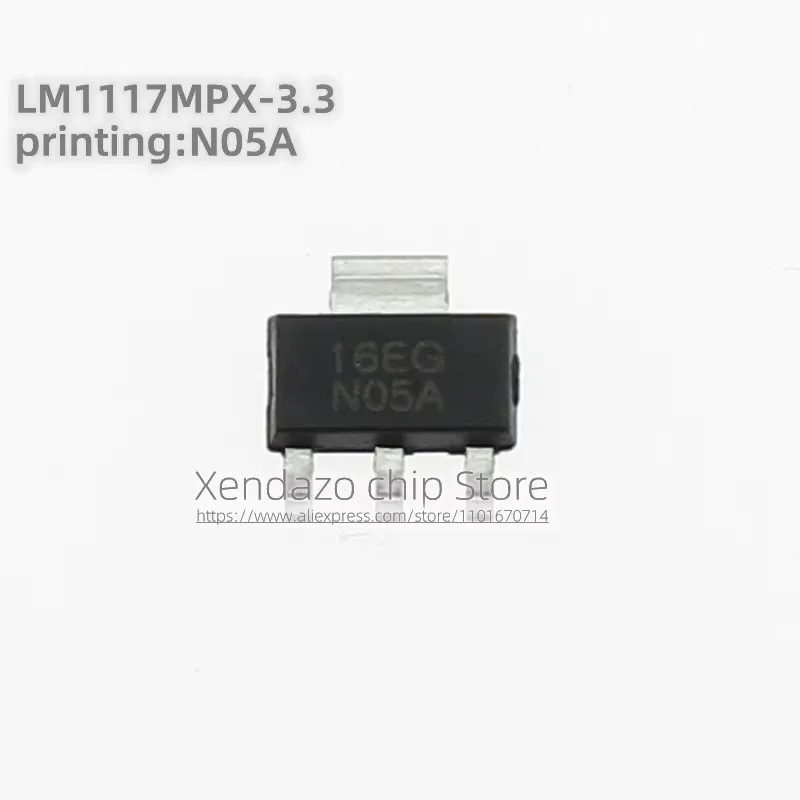 10pcs/lot LM1117MPX-3.3 LM1117MPX Silk screen printing N05A TO-223 package Original genuine Linear regulator chip