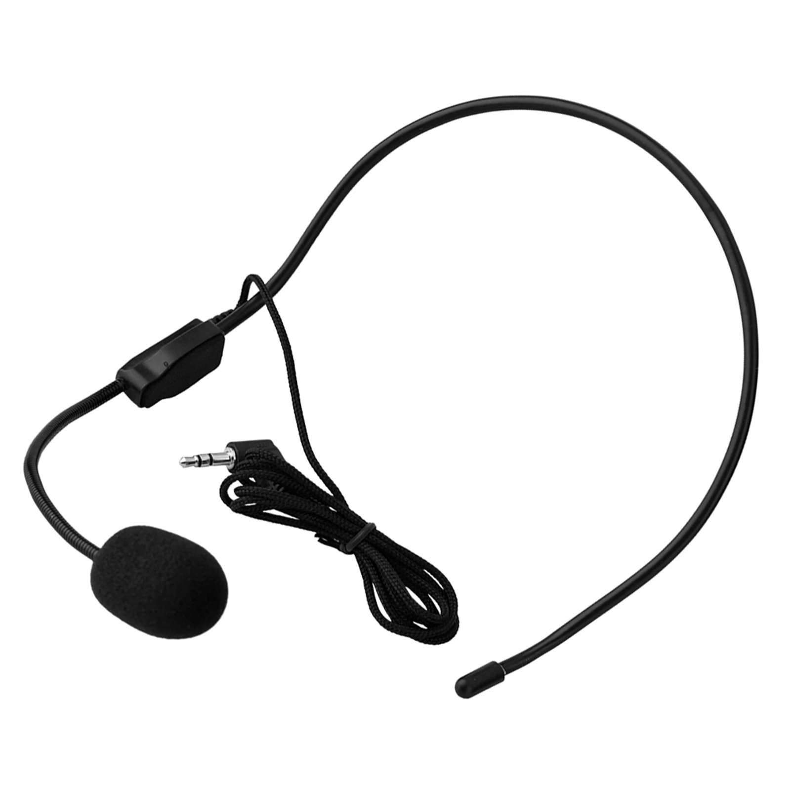 Mini 3.5mm Head Mounted Wired Microphone Condenser MIC For Voice Amplifier Speaker