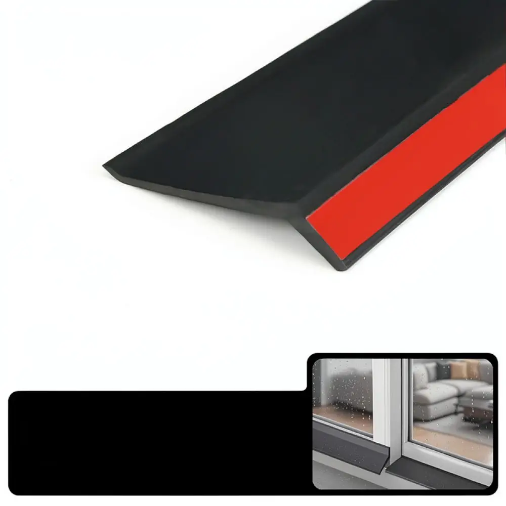 Aluminum Alloy Rain Guard For Sliding Window Sill Water Stopper Sealing Strip Weatherproof Barrier Hardware