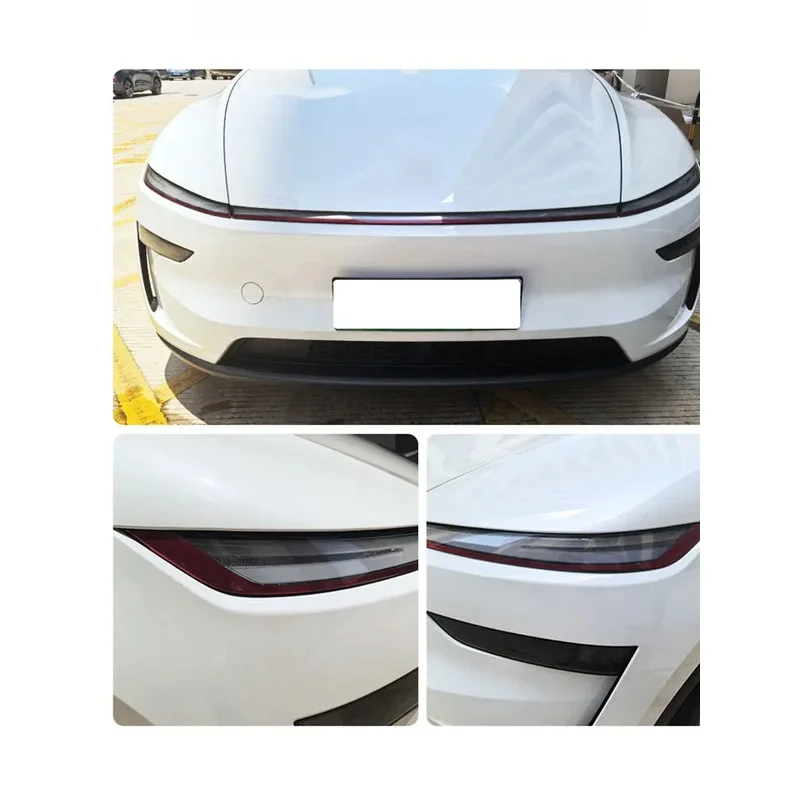 For Tesla Model 3 Highland 2024-2026 Model Y 2025-2026 Model Y Juniper 2026 Car Headlight Decoration Stickers Trim Strip Color