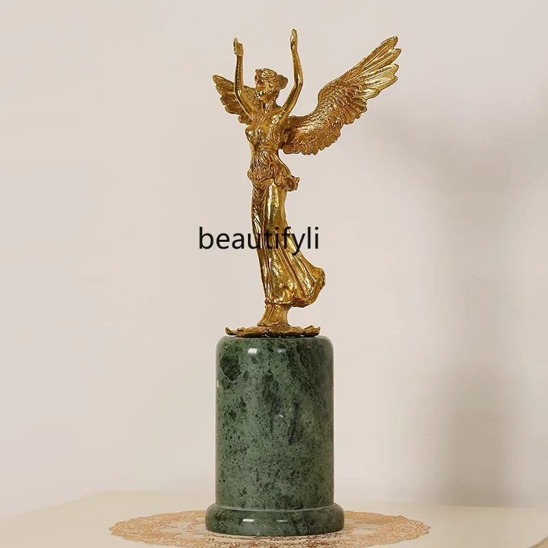 

yj15 French retro angel ornament European carving Art Deco villa living room study entrance luxury marble