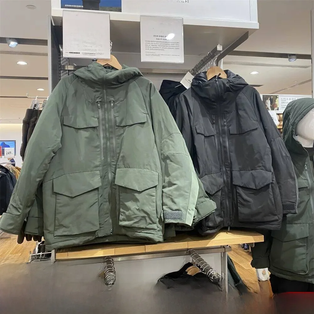 

High-End Taped Zipper down Jaet Loose Fit Warm Cold Resistant Men's Women'S Order Faion Workwear Sle Thiened