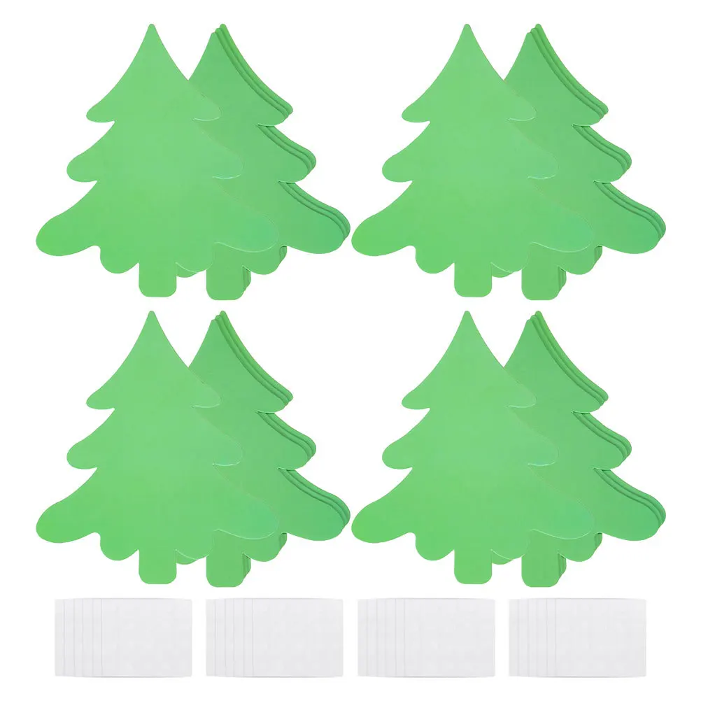 

50Pcs Christmas Tree Paper Shapes Green Sheets for DIY Holiday Cards Craft Kit for Kids Parents and School Art