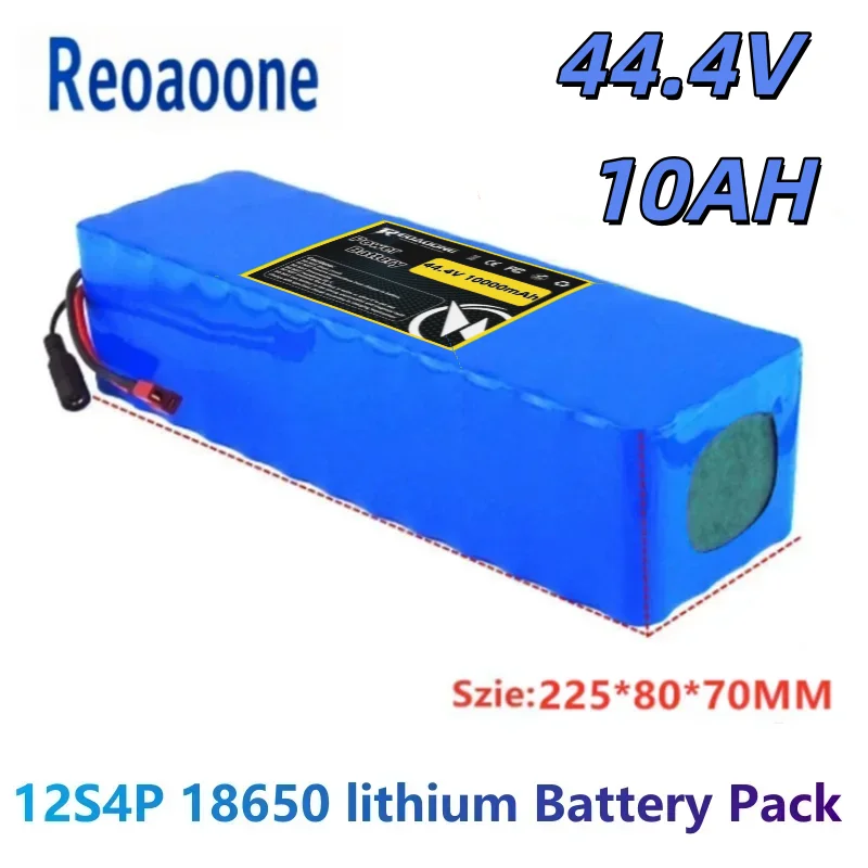 High Capacity  44.4V 10Ah Lithium Battery Pack 12S4P - With Balance 30A BMS for  Scooter Wheelbarrow