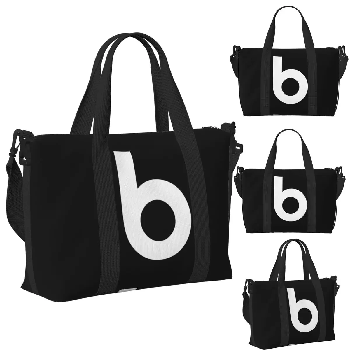 

B For Bauhaus Music Rock Band Legend Gift Beach Travel Bag Large Capacity Tote Bags for Gym Women Shopping Duffle Shoulder Bag