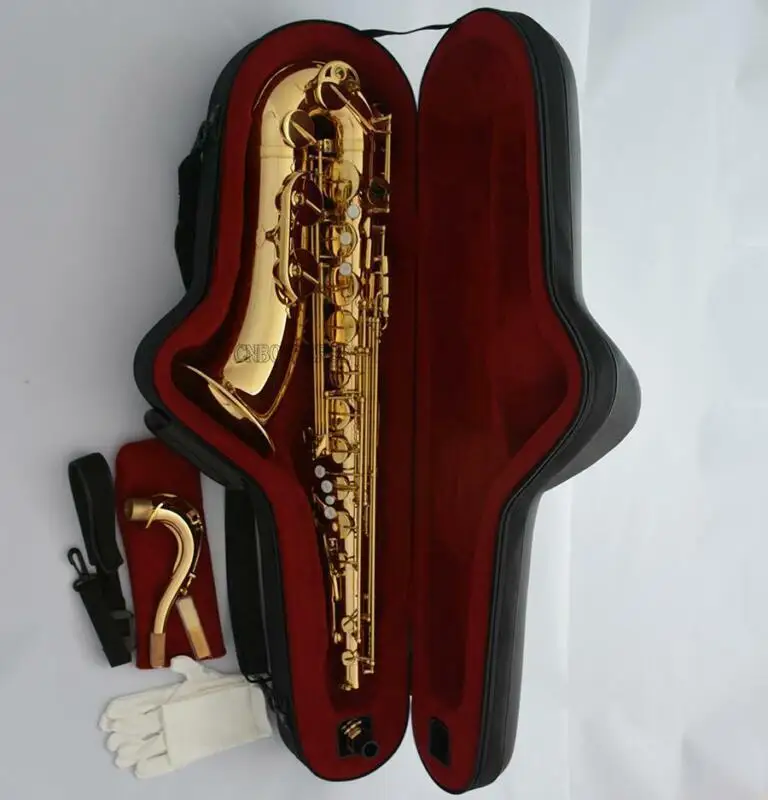 

Gold brass Lacquered Tenor Saxophone PRO. 62 Model Sax Italian pad
