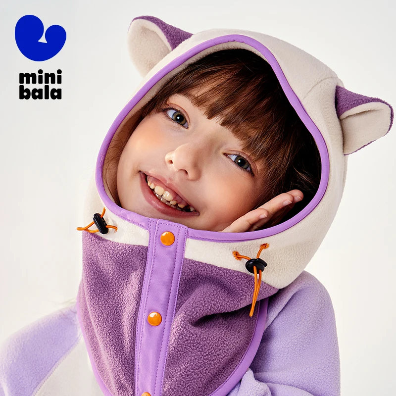 Mini Bala Kids Hat Winter Animal Style Ear Neck Protection Balaclava for Boys and Girls