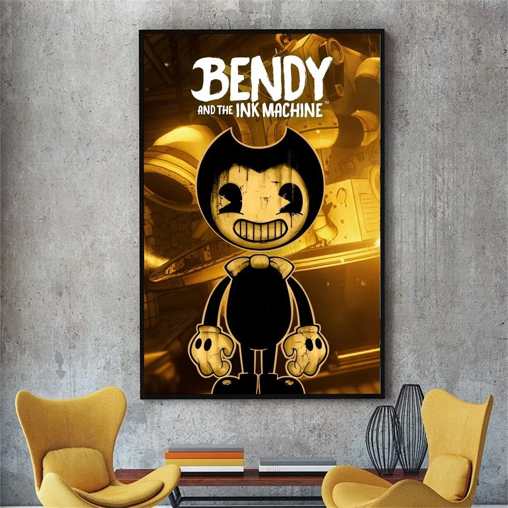 AAA B-Bendy and the ink machines Game Poster Kraft Club Bar Paper Vintage Poster Wall Art Painting Bedroom Study Stickers