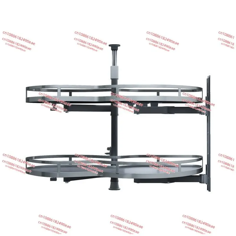 

Cabinet Corner Basket Drawer Stainless Steel Double-Layer Whirl Pull-out Storage Organize Kitchen Rs Removable