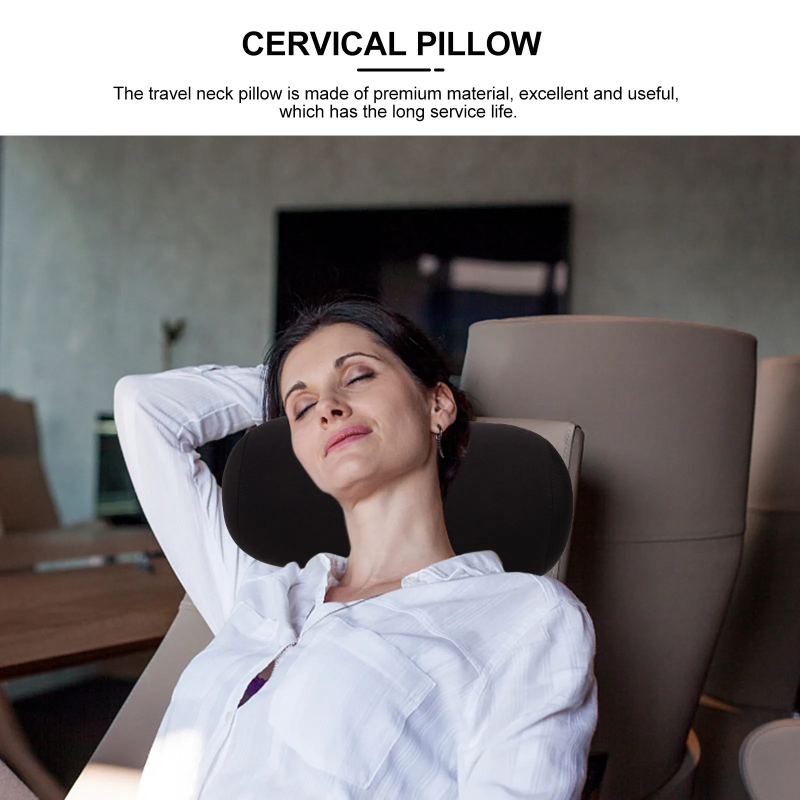 

Household Neck Pillow Multi-Function Roll Pillow Convenient Comfortable Office Sleep Cervical Support Office Accessory