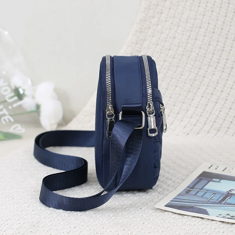 Mobile phone bag women\'s crossbody 2023 new mini small bag canvas bag trendy versatile vertical shoulder key coin purse