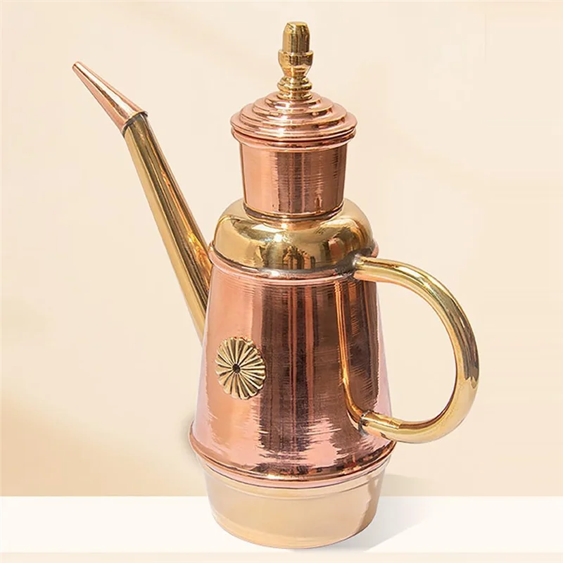 

-ABLP Olive Oil Dispenser Bottle, Handmade Copper Oil Pot For Kitchen Restaurant Pizza Shop
