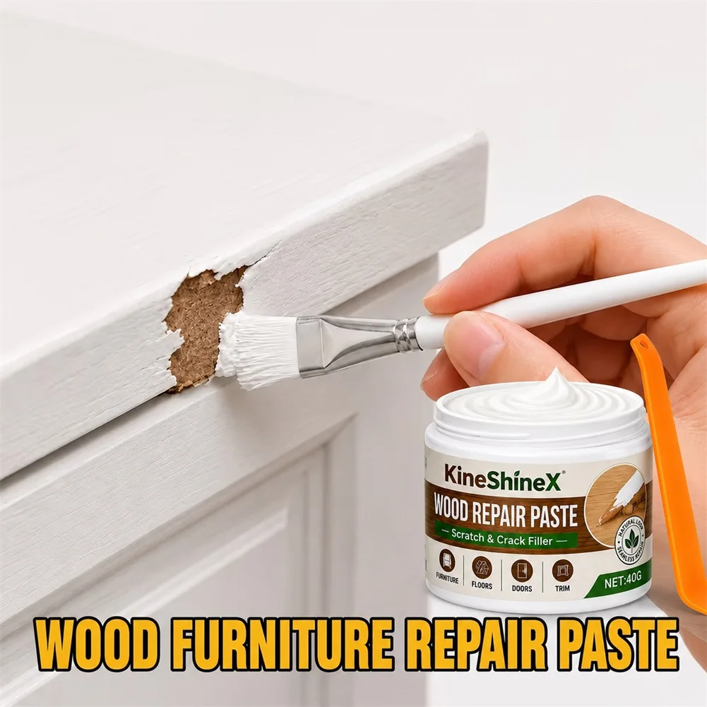 40g Wood Furniture Repair Paste,DIY Wood Restoration Paste For Table And Doors,Professional Wood Touch-Up Cream For Cabinets