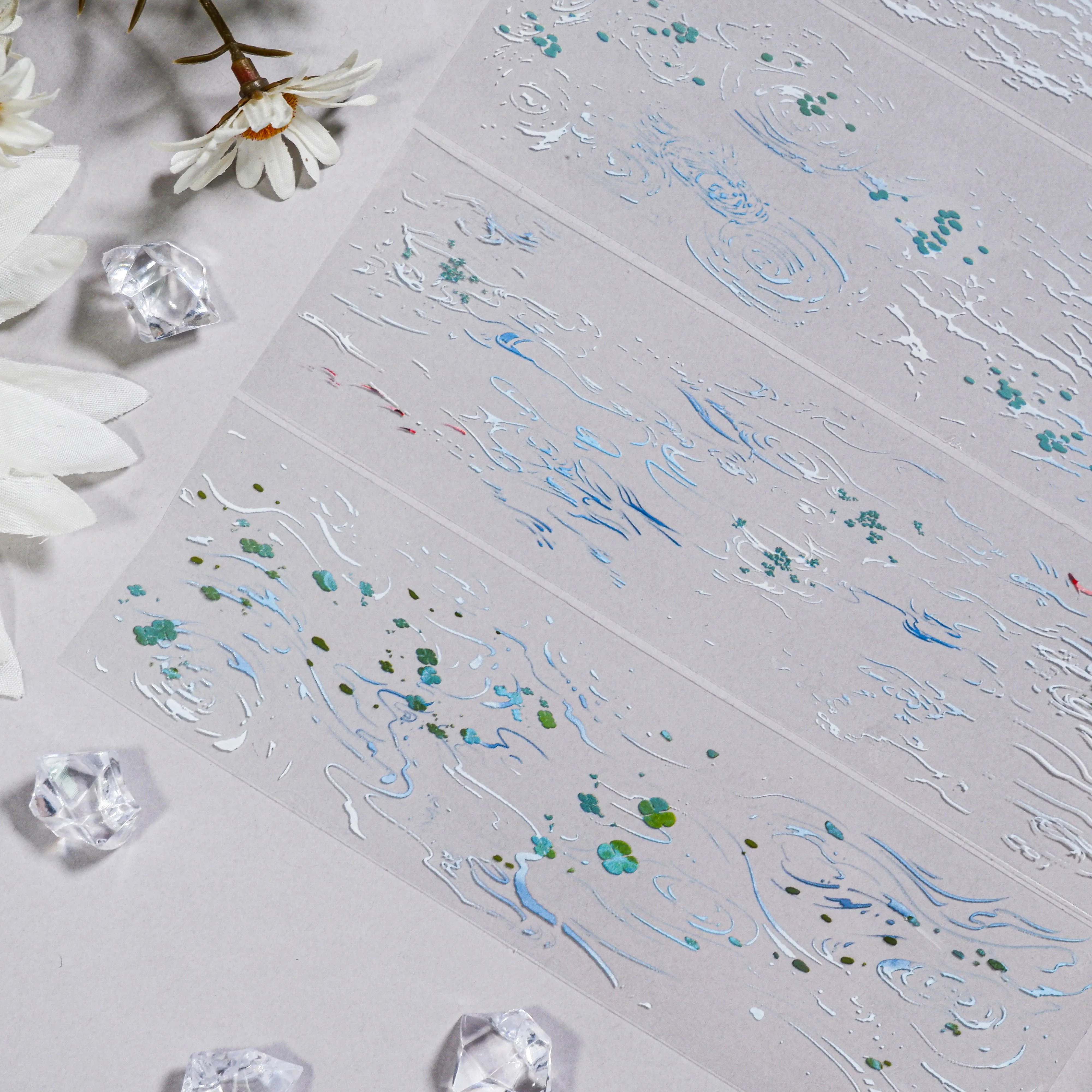 Ripple Pure 2 5mpetPET Tape, Water Mark Water Diycollage Card DiyJournal-