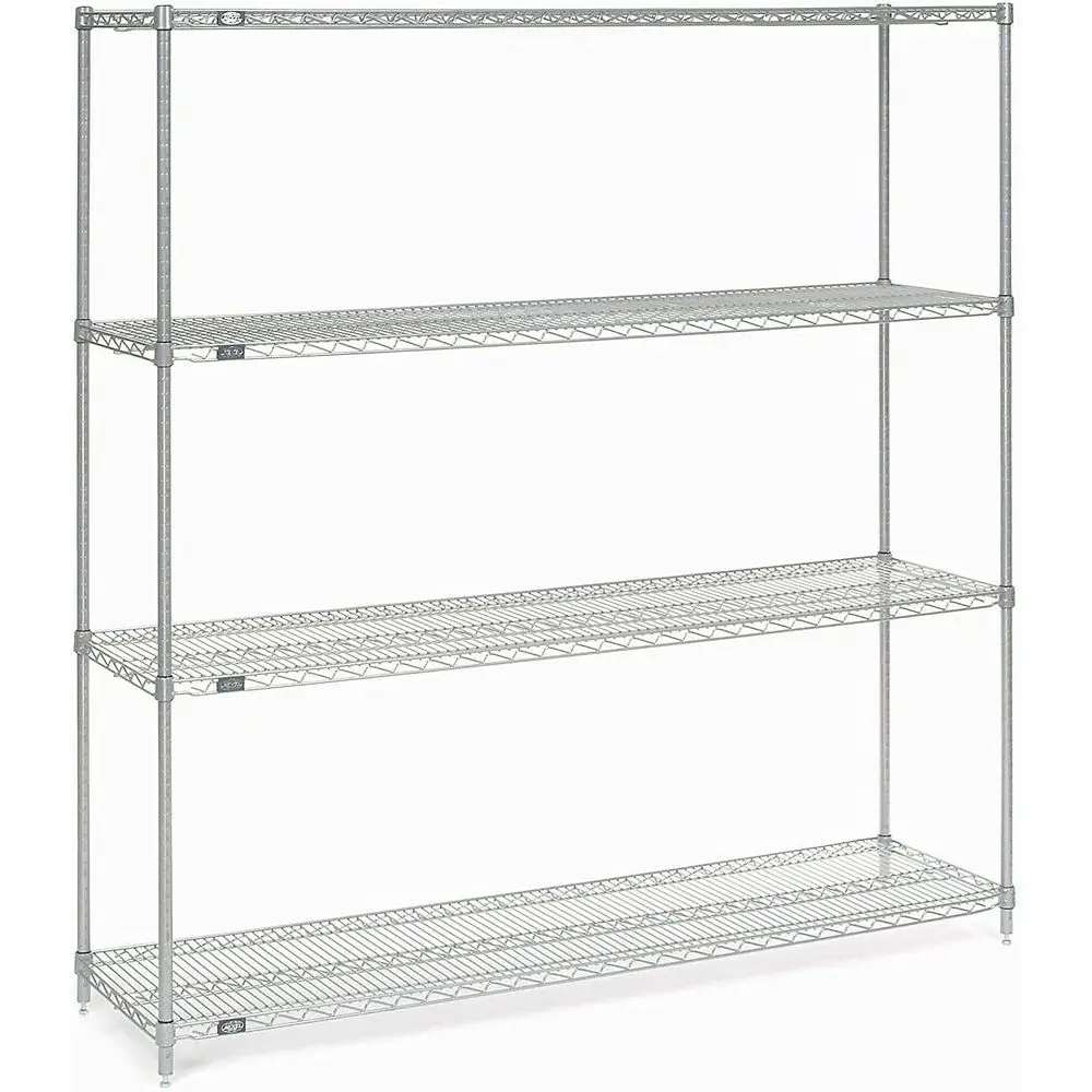 

Стеллаж для хранения из хромированной проволоки, 72 дюйма в ширину x 24 дюйма в глубину x 86 дюймов в высоту