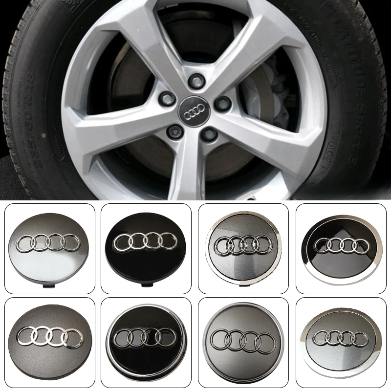 4 pz 60mm 61mm 68mm 69mm Car Styling Wheel Center Cap coprimozzo Badge 4 b0601170 per Audi A3 A4 A5 A6 A7 A8 S4 S6 accessori