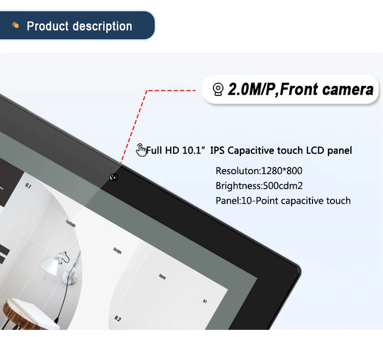 Aug. Hot Rockchip 10-Inch VESA Wall Mount Tablet PC Wi-Fi Android 14 OS 8GB RAM Industrial Professional Use AI VR 6