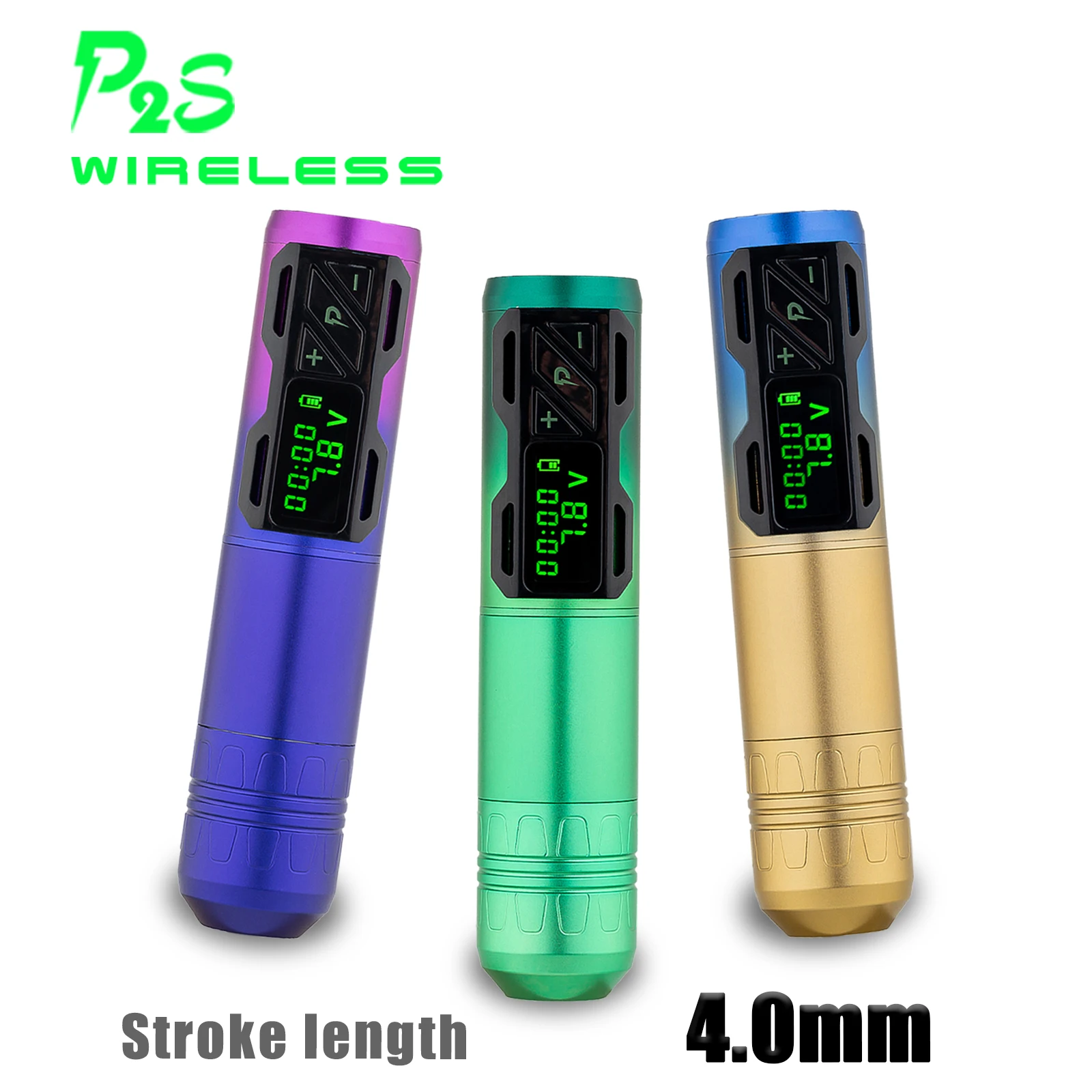 

4.0 MM Stroke EZ Portex Gen 2S (P2S) Wireless Battery Tattoo Pen Machine with Power Pack Customized Swiss Motor Gradient Color